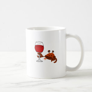 Funny Crab Drinking Wine Artwork Coffee Mug