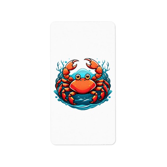 funny-crab label (Front)