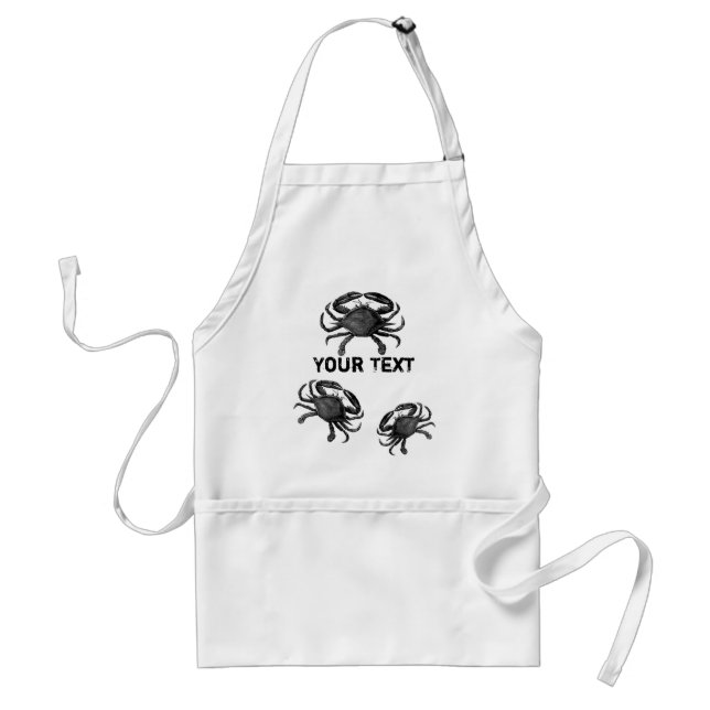 Funny Crab Template Seafood Apron (Front)