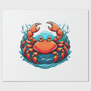 funny-crab wrapping paper