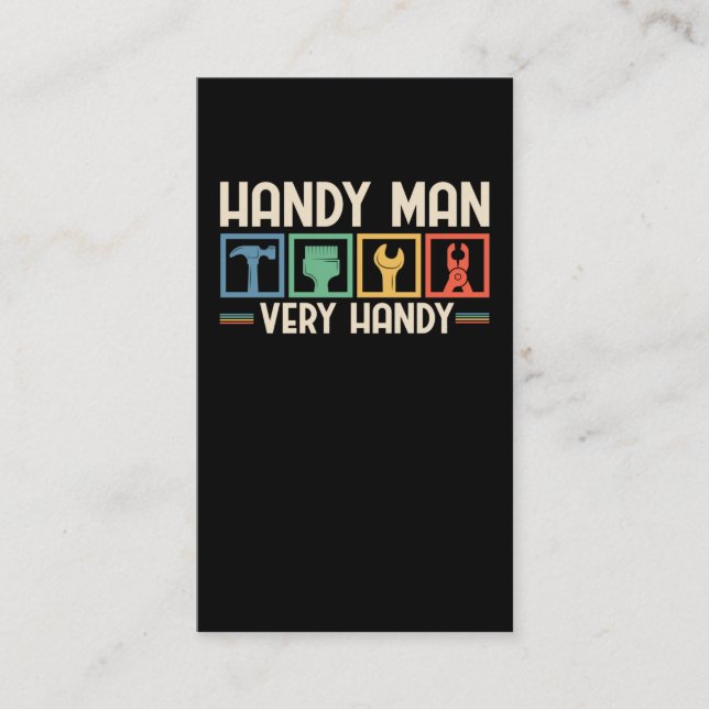 Funny Craftsman Tools Funny Mechanic Handyman Business Card (Front)