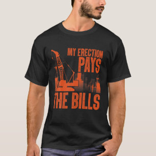 Funny Crane Operator Art Men Dad Construction Craw T-Shirt