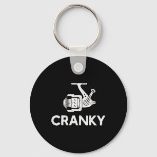Funny Cranky Fishing Reel Pun For Fishermen  Keychain