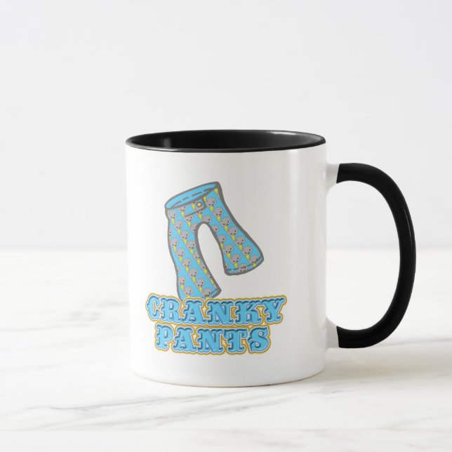 Funny Cranky Pants Design Mug (Right)