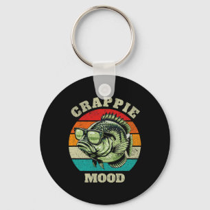 Funny Crappie Mood Retro Fishing Sarcastic Dad Men Keychain