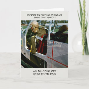 FUNNY CRASH TEST DUMMY PHOTO BIRTHDAY CARD