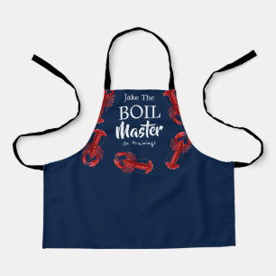 Funny Crawfish Boil Master In Training Dark Blue Apron