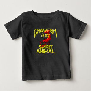 Funny Crawfish is My Spirit Animal Louisiana Cajun Baby T-Shirt