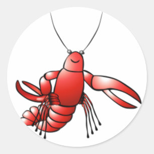 Funny Crawfish Lobster Classic Round Sticker