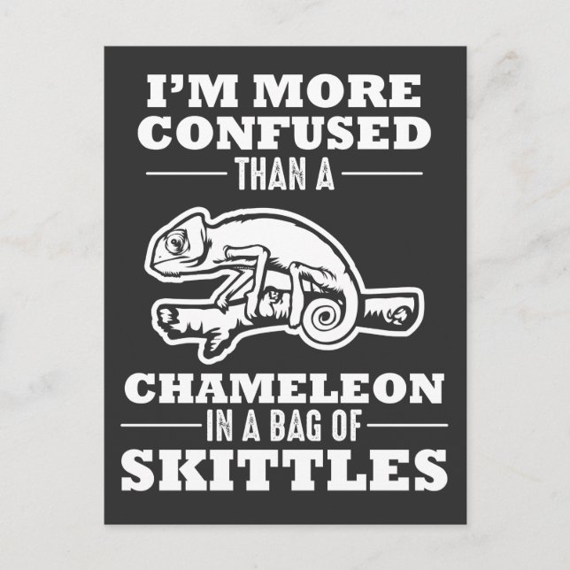 Funny Crawler Pun Chameleon Reptile Lizard Postcard (Front)