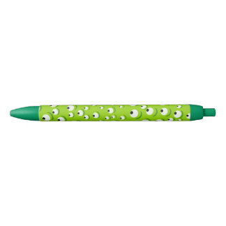 Funny Crazy and Curious Green Eyed Monster Blue Ink Pen