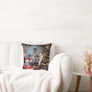 Funny "Crazy Animal House" Christmas Throw Pillow