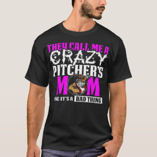Funny Crazy Baseball Pitchers Mom babe bag T-Shirt