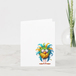 Funny Crazy bird, Thank you, Notecard #8