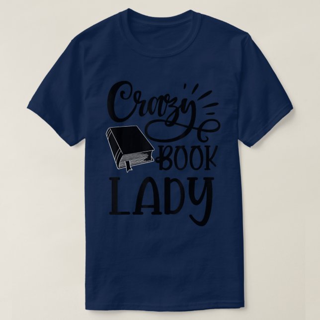 Funny Crazy Book Lady Book Lovers Librarian Squad  T-Shirt (Design Front)