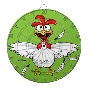 Funny Crazy Cartoon Chicken Wing Fling Dartboard
