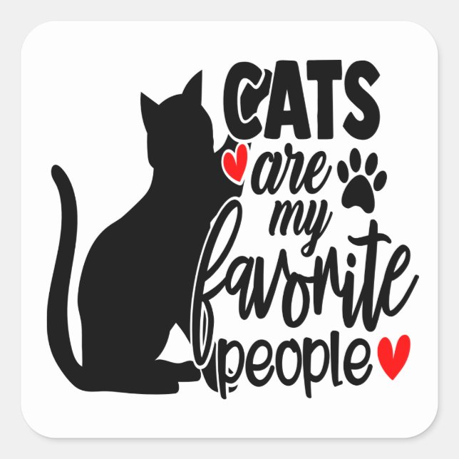 Funny Crazy Cat Lady Kitty Mom Kitten Dad Square Sticker (Front)