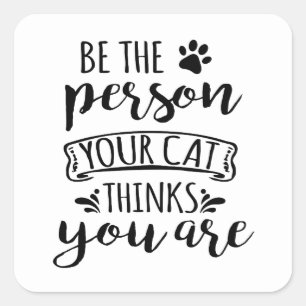 Funny Crazy Cat Lady Kitty Mom Kitten Kitties Square Sticker