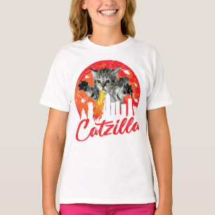 Funny Crazy Cat Lady Monster Kitten Evil Cute Cat T-Shirt