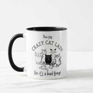 Funny Crazy Cat Lady Mug