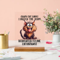 Funny crazy cat lady word art