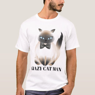 Funny Crazy cat man T-Shirt