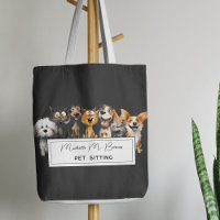 Funny Crazy Cats Dogs Pet Sitter Business Black