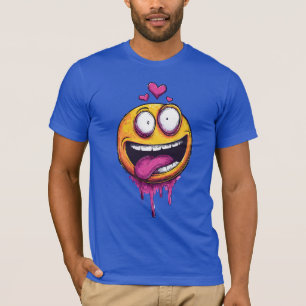 Funny Crazy Love Emoji Graphic T-Shirt – Drôle