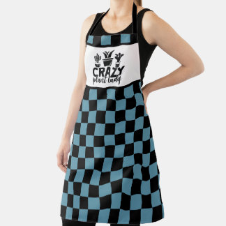 Funny crazy plant lady word art apron