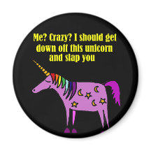 Funny Crazy Unicorn Cartoon