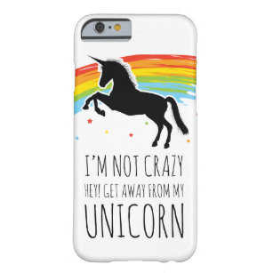 Funny Crazy Unicorn Rainbow Barely There iPhone 6 Case