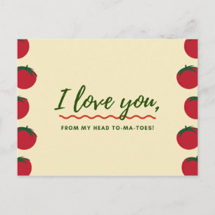 Funny Cream and Red Tomatoes Postcard