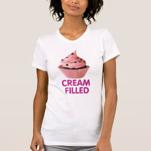 funny cream filled cupcake t-shirt design baker