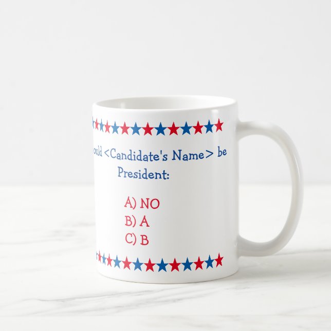 Funny Create Should ___ be President Election Joke Coffee Mug (Right)
