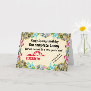 Funny Create Your own Humor Easy to Edit Birthday Card