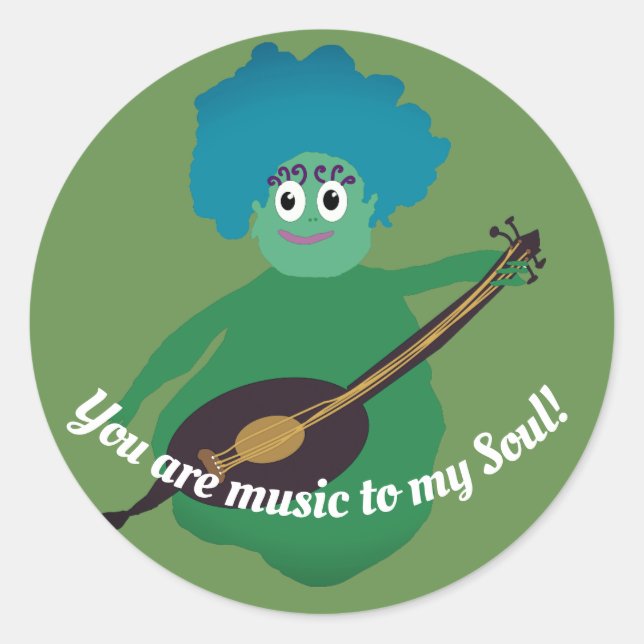 Funny Creature , Musician Sticker (Front)