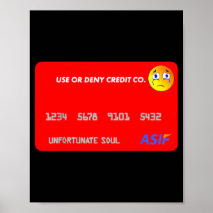 Funny Credit Card Halloween Costume - Used or Poster