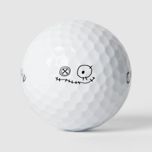funny creep cute monster cartoon character Hallowe Golf Balls