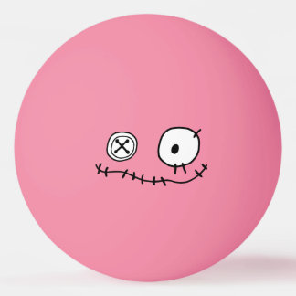 funny creep cute monster cartoon character Hallowe Ping Pong Ball