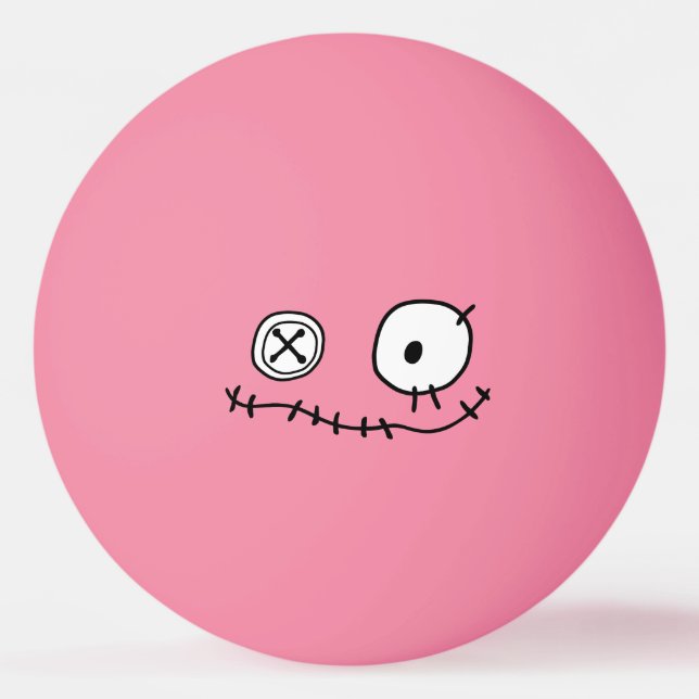 funny creep cute monster cartoon character Hallowe Ping Pong Ball (Front)