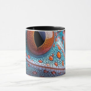 Funny Creepy Monster Face Black Coffee Mug   Carto