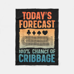 Funny Cribbage Design For Men Women Kids Card Game Fleece Blanket