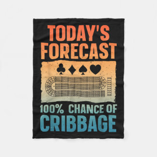 Funny Cribbage Design For Men Women Kids Card Game Fleece Blanket
