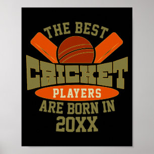 Funny Cricket Birthday Birth Day Name T Shirt Poster