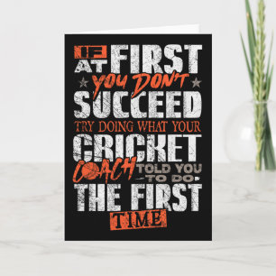 Funny Cricket Coach  Card