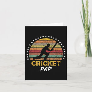 Funny Cricket Dad Player Fan Coach Quote Graphic  Card
