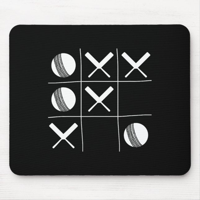 Funny Cricket Joke – Noughts And Crosses Tic-tac-t Mouse Pad (Front)