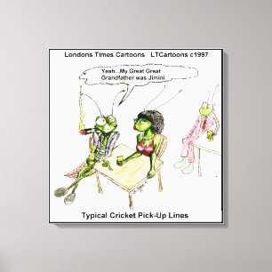 Funny Cricket Pick-Up Lines Canvas Print