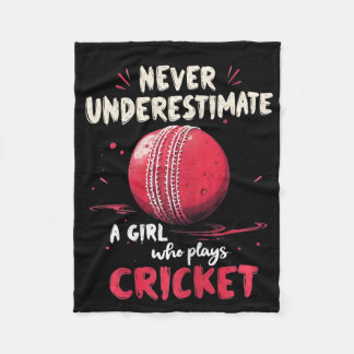 Funny Cricketer Joke Cricket Player Fleece Blanket