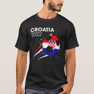 Funny Croatia 2022 Soccer Team Lover Croatian Flag T-Shirt